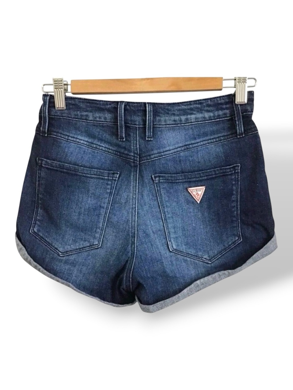 GUESS jeans shorts distressed blue denim size 26 sexy mini shorts stretchy